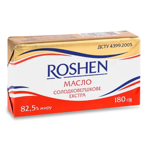 Масло солодковершкове Roshen Екстра 82,5%