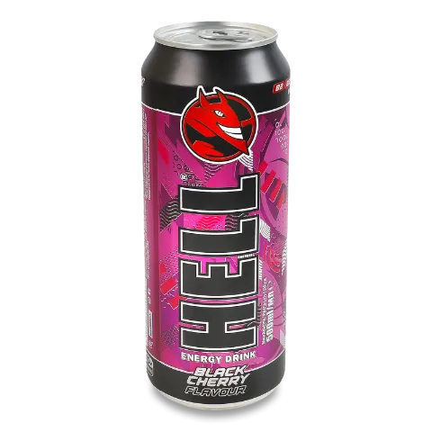 Напій енергетичний Hell Black Cherry безалкогольний газований з/б