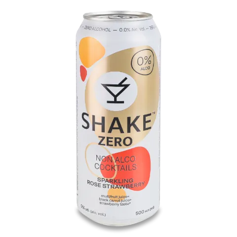 Напій соковмісний Shake Sparkling Rose Strawberry сильногазований з/б