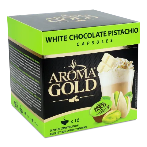 Кава Aroma Gold білий шоколад-фісташка в капсулах