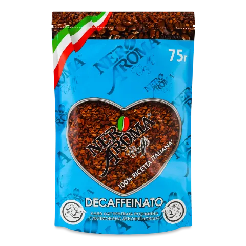Кава розчинна Nero Aroma Decaffeinato