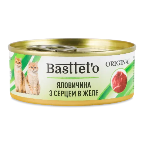 Корм для котів Basttet'o яловичина з серцем в желе