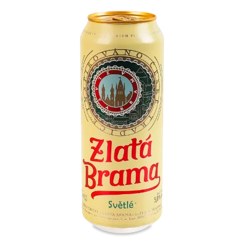 Пиво Zlata Brama світле з/б