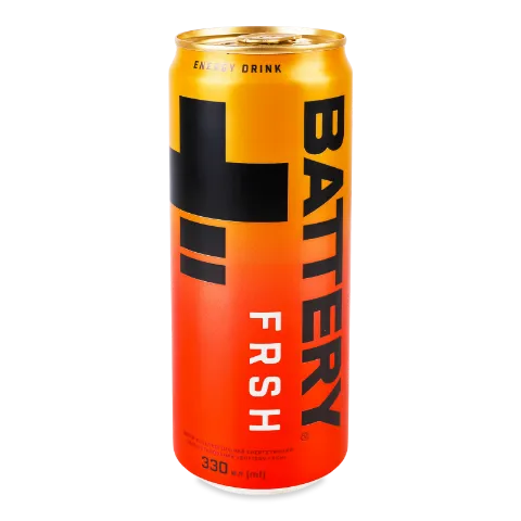 Напій енергетичний Battery Frsh безалкогольний сильногазований з/б
