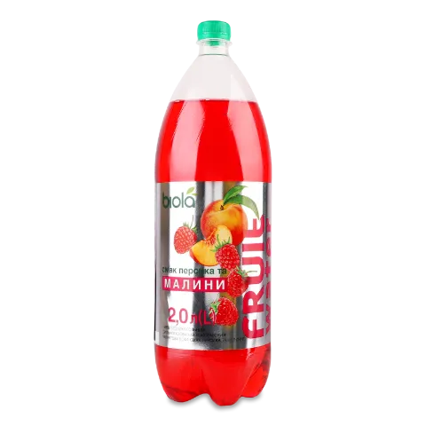 Напій Biola Fruit Water зі смаком персика та малини
