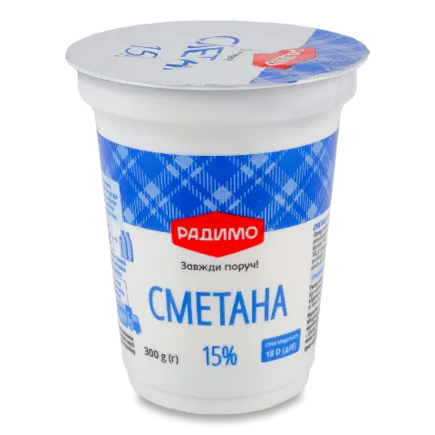 Сметана РадиМо 15% стакан