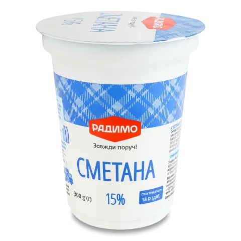 Сметана «РадиМо» 15% стакан