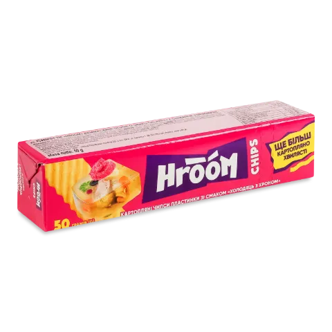 Чипси Hroom! пластинки зі смаком холодець з хроном