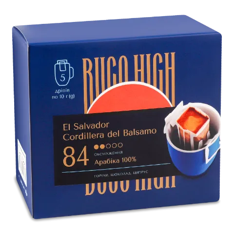 Кава Buco High El Salvador Cordillera del Balsamo в дріпах
