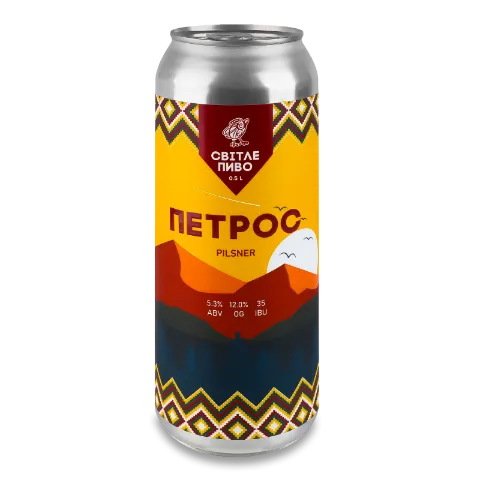 Пиво Ципа Петрос світле нефільтроване з/б