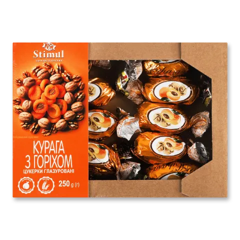 Цукерки «Стимул» курага з горіхом