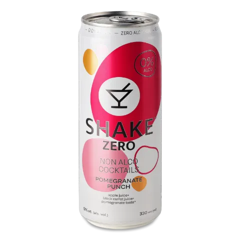 Напій соковмісний Shake Zero Pomegranate Punch сильногазований з/б