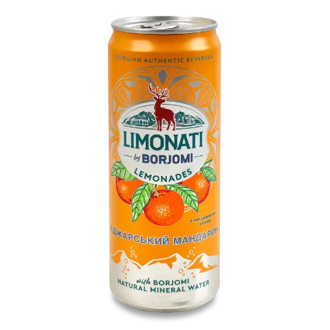 Напій Borjomi Limonati «Аджарський мандарин» сильногазований з/б
