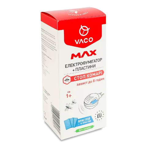 Набір від комарів Vaco Max фумігатор +10пластин