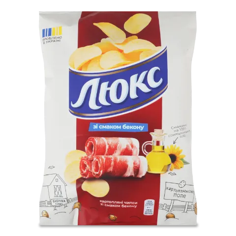 Чипси Люкс зі смаком бекону