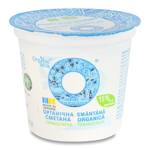 Сметана Organic Milk термостатна органічна 15% стакан