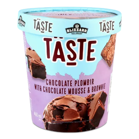 Морозиво Blizzard Taste пломбір шоколадний мус та брауні
