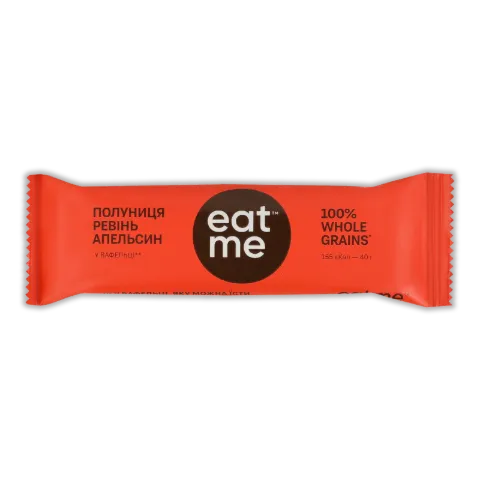 Батончик EatMe полуниця, ревінь, апельсин