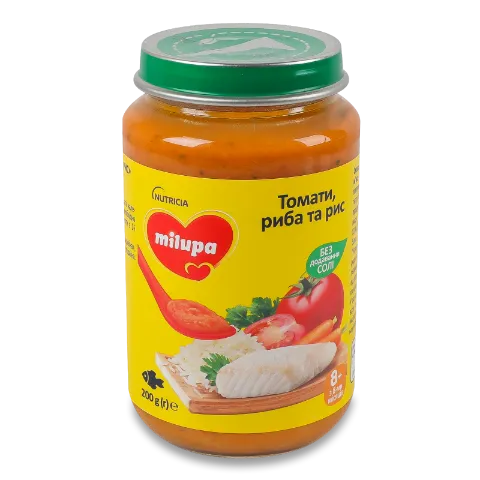 Пюре Milupa томати-риба-рис
