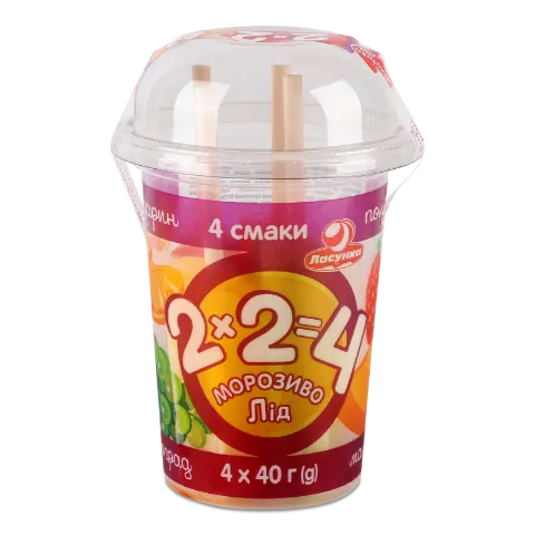 Морозиво Ласунка 4 смаки Лід 2х2=4