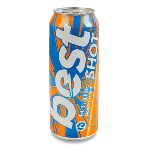 Напій енергетичний Best Shot Mango Coconut б/а з/б