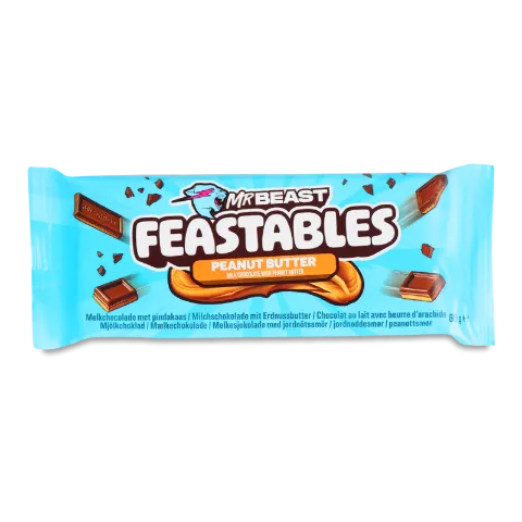 Шоколад молочний Feastables Mr Beast з арахісовою начинкою