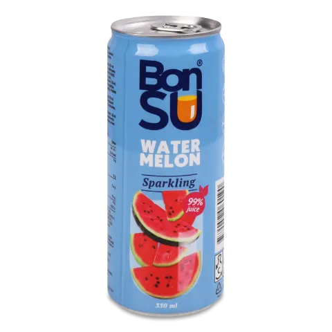 Напій BonSU із соку кавуна 99% газований