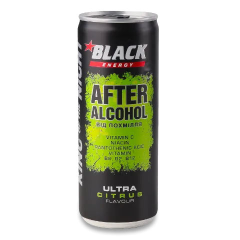 Напій енергетичний Black Energy After Alcohol безалкогольний з/б