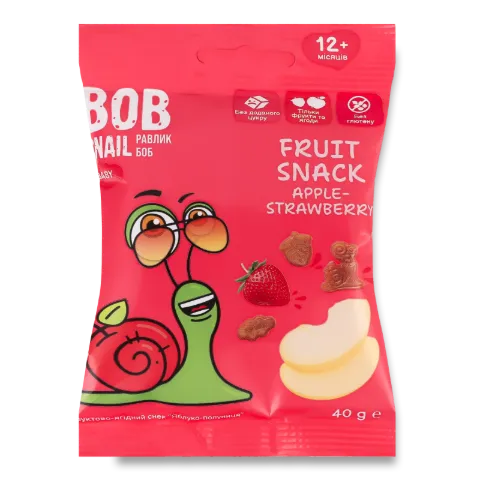Снек Bob Snail яблуко-полуниця