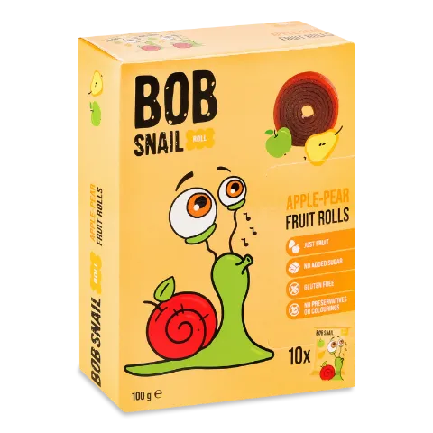 Цукерки Bob Snail натуральні яблучно-грушеві