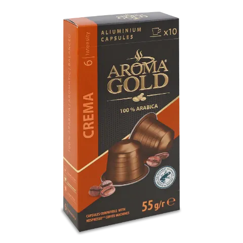 Кава мелена Aroma Gold Crema в капсулах