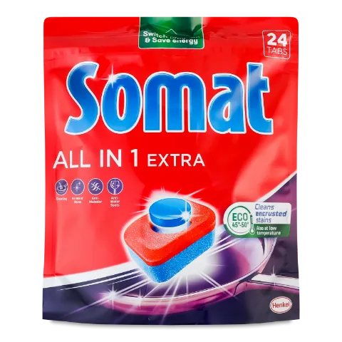 Таблетки д/посудомийних машин Somat All in 1 Extra