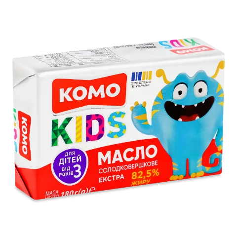 Масло солодковерш Комо Kids екстра д/дітей 82,5%