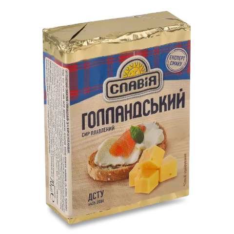 Сир плавлений Славія Голландський скибковий 38%