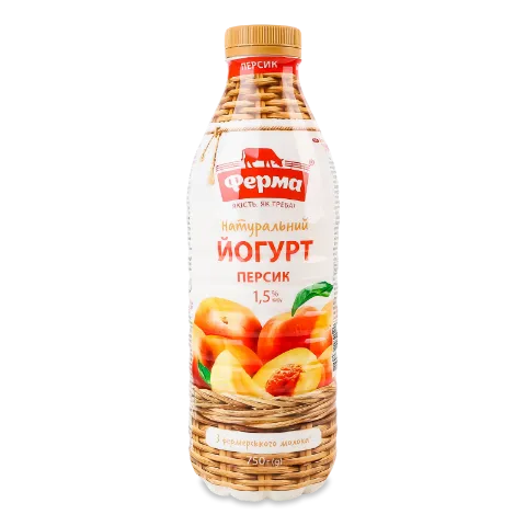 Йогурт Ферма Персик натуральний 1,5% пл