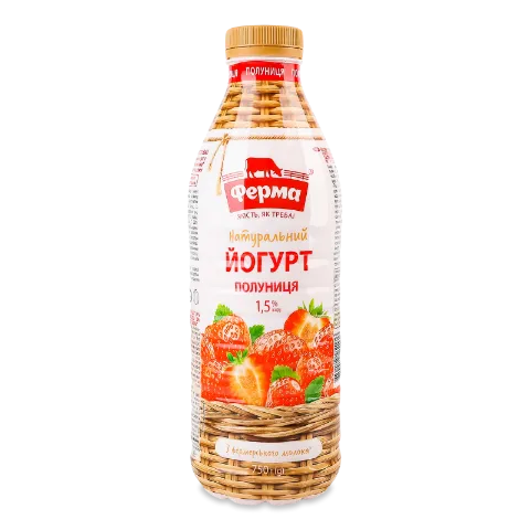 Йогурт Ферма Полуниця натуральний 1,5% пл