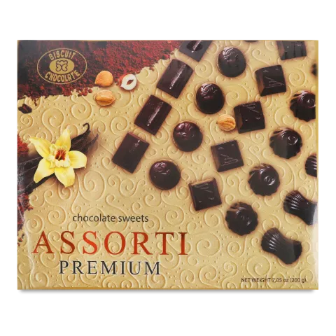 Цукерки «Бісквіт-Шоколад» Assorti Premium шоколадні