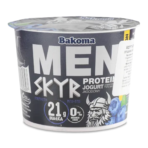 Йогурт Bakoma MEN SKYR протеїн смак ягід 2%