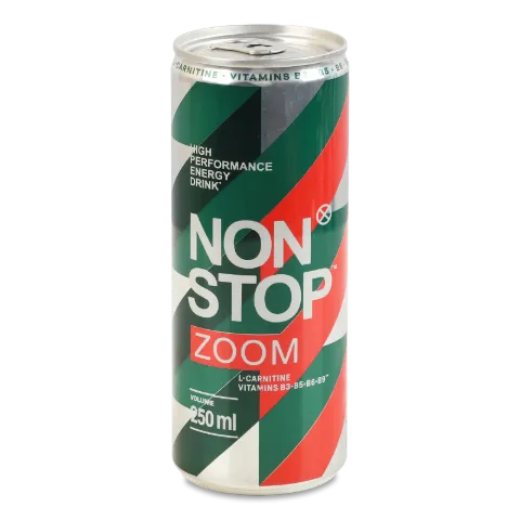 Напій енергетичний Non Stop Zoom безалкогольний сильногазований з/б