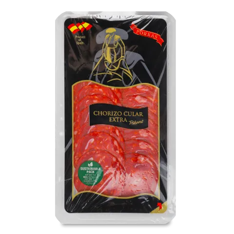 Ковбаса Porxas Chorizo Cular Extra с/в в/г нарізка