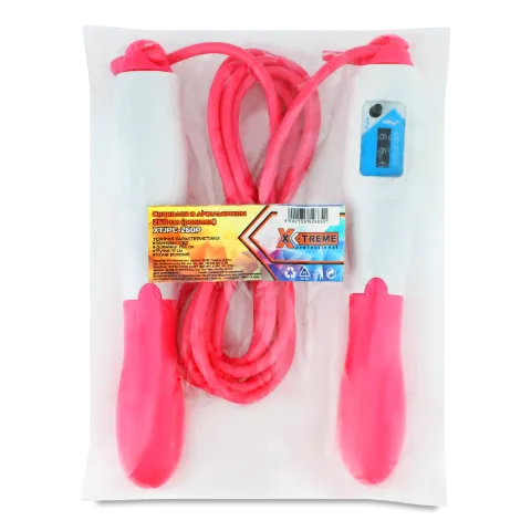 Скакалка X-Treme з лічильником рожева 260см