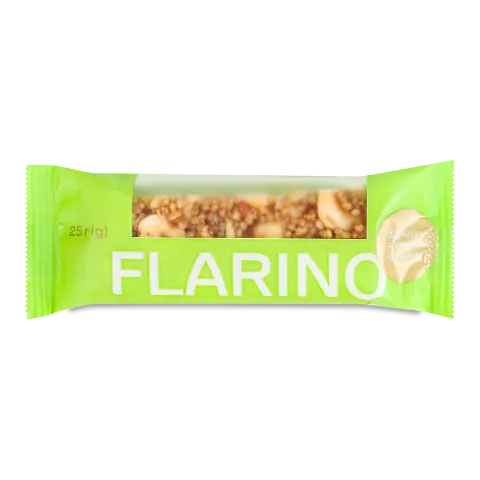 Батончик Flarino з фундуком, яблуком та корицею