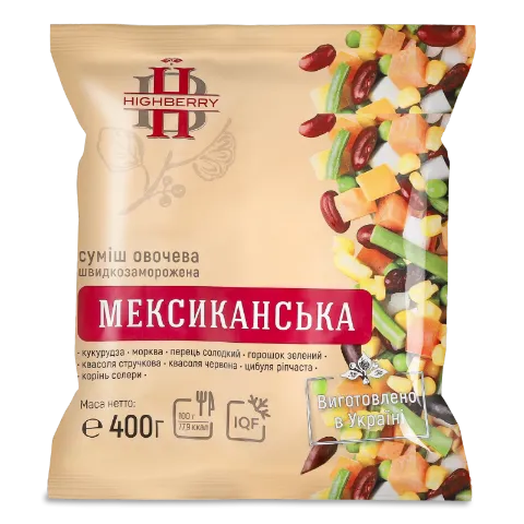 Суміш овочева Highberry Мексиканська швидкозаморож