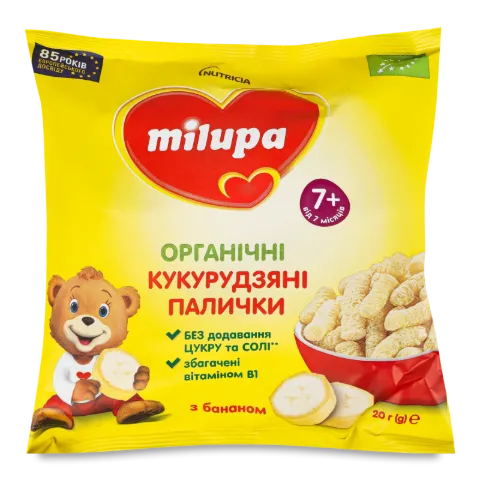Палички кукурудзяні Milupa з бананом органічні