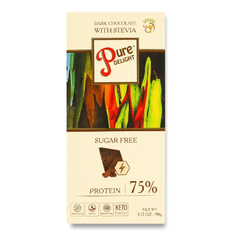 Шоколад чорний Pure Delight Protein 75%