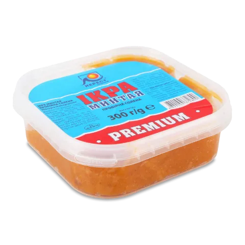 Ікра минтая Нерест Premium пробійна солена