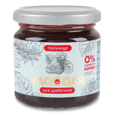 Джем Yagodar Полуничний з сорбітом