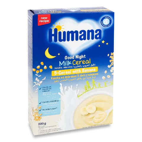 Каша 5 злаків Humana «Солодкі сни» молочна з бананом