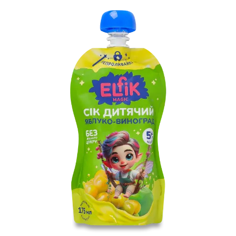 Сік Elfik Magic яблуко-виноград