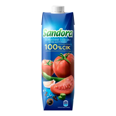 Сік Sandora Flamin Hot «Пікантний» томатний з сіллю